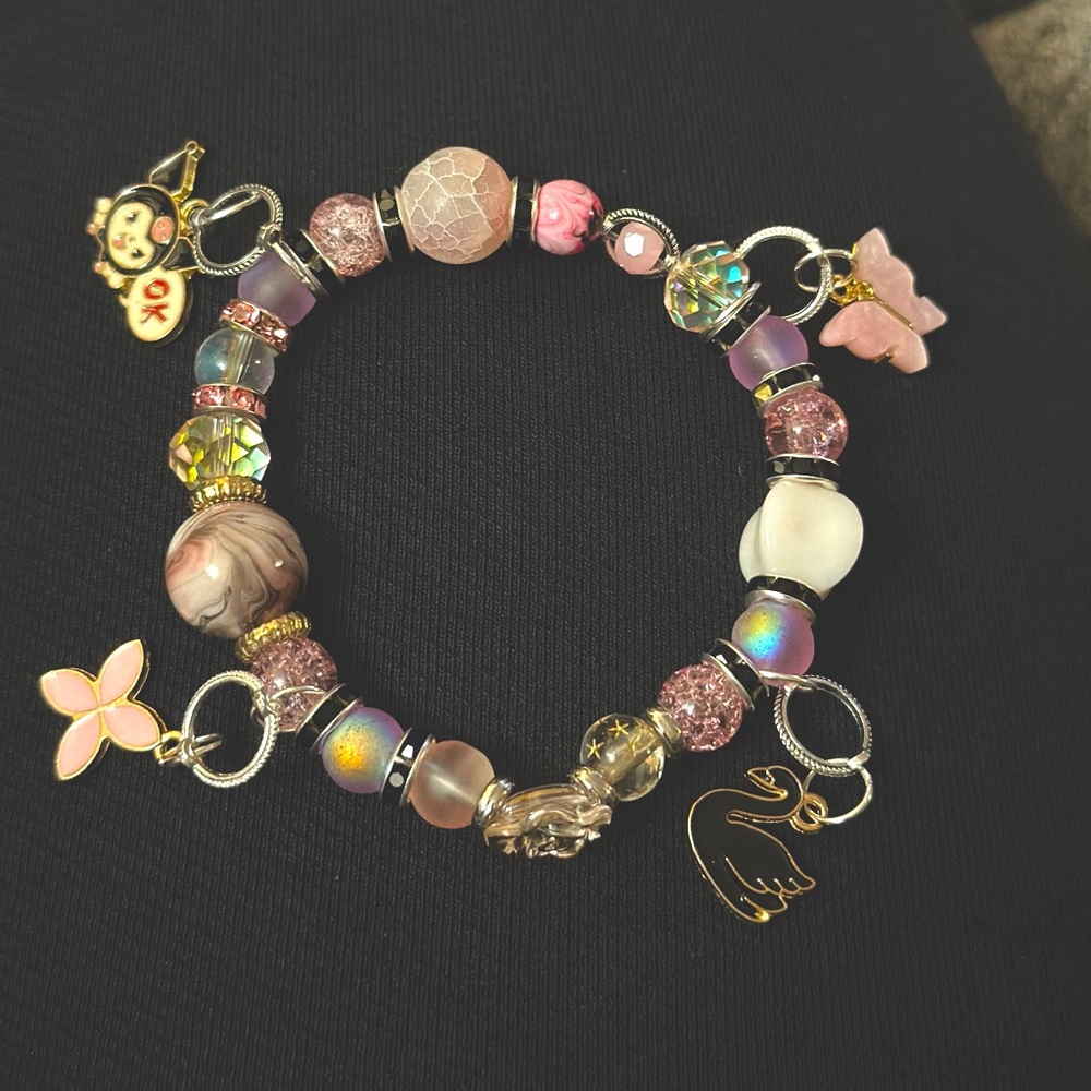 Kuromi butterfly charm bracelet